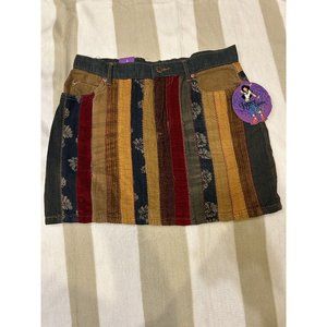 Gypsy Jeans Women’s Boho Corduroy Jeans Mini Skirt Sz 7/8